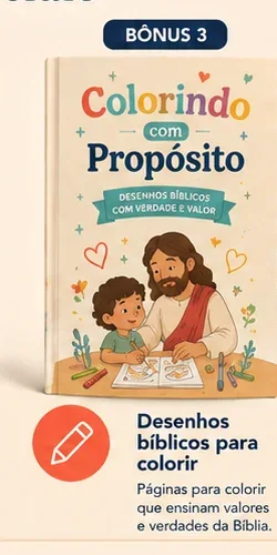 Capa do bônus Colorindo com Propósito — Desenhos bíblicos com verdade e valor